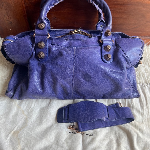 Price Firm - Authentic Balenciaga Giant Part Time in Bleu Lavande Lambskin - Picture 2 of 16